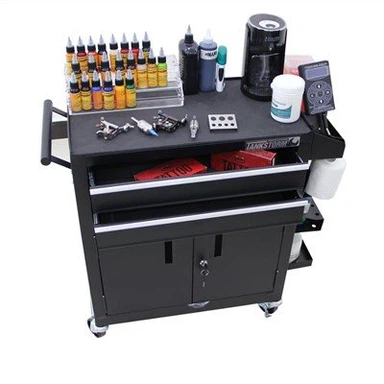 Estació de treball de tatuatges d'acer inoxidable